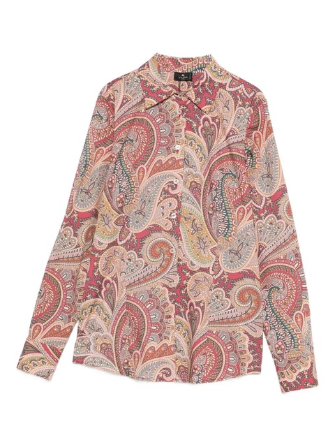 ETRO paisley-print long-sleeved shirt - Red - zdjęcie produktu nr 1