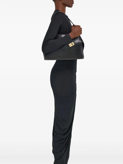 Ferragamo medium Hug leather shoulder bag - Black - zdjęcie produktu nr 1