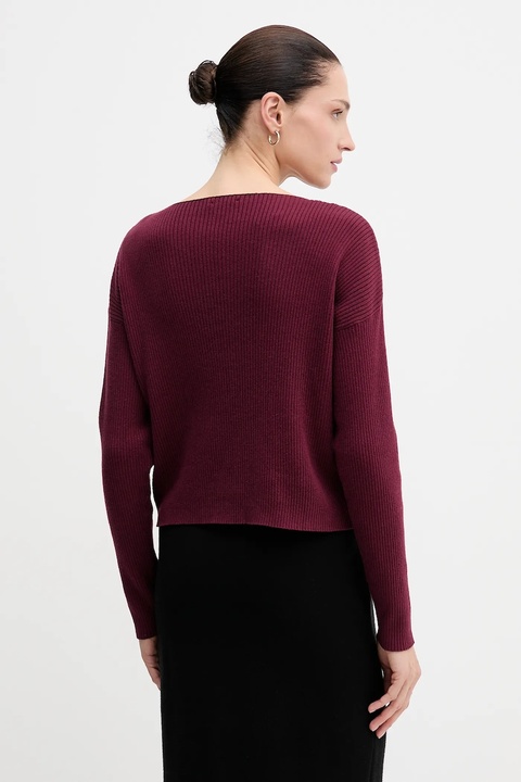 Sisley sweter z domieszką wełny damski kolor bordowy 1KHTL106J - zdjęcie produktu nr 2