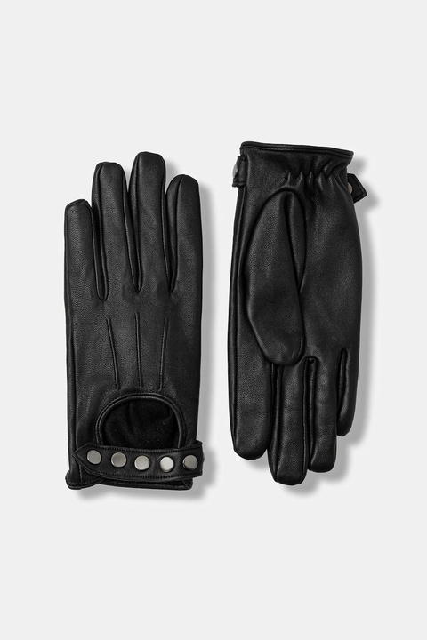 Medicine rękawiczki skórzane damskie kolor czarny - zdjęcie produktu nr 1