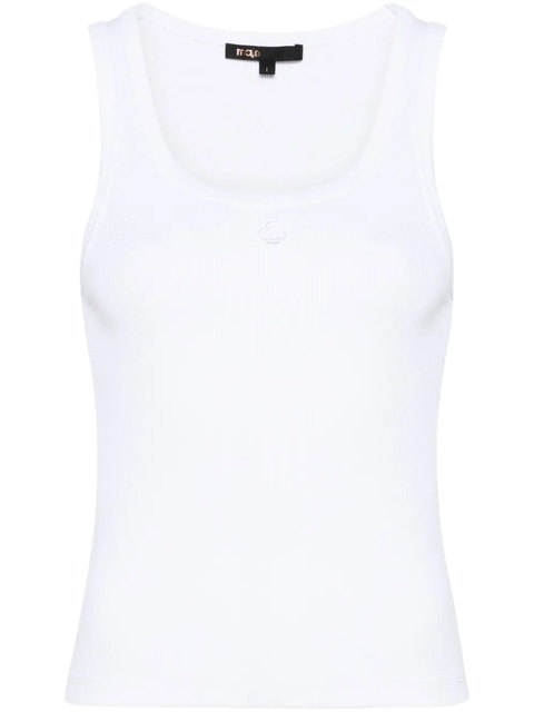 Maje Clover-embroidered tank top - White - zdjęcie produktu nr 2