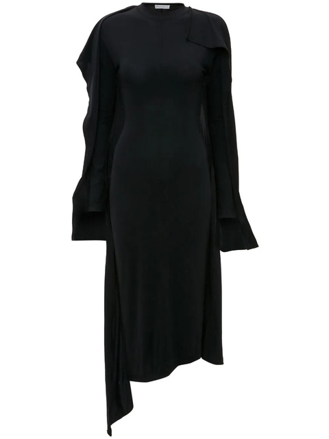 JW Anderson long-sleeve layered midi dress - Black - zdjęcie produktu nr 1