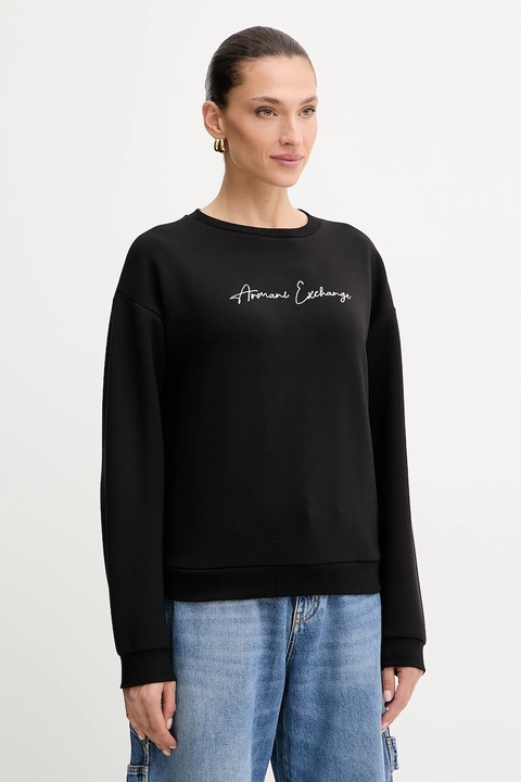 Armani Exchange bluza damska kolor czarny z aplikacją XW000835 AF13397 - zdjęcie produktu nr 1