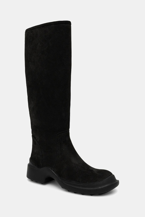 Jeffrey Campbell kozaki nubukowe FORTE damskie kolor czarny na płaskim obcasie JCD-347-4-03 - zdjęcie produktu nr 1