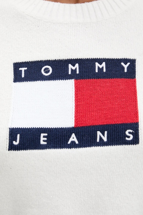 Tommy Jeans sweter damski kolor beżowy DW0DW21690 - zdjęcie produktu nr 2