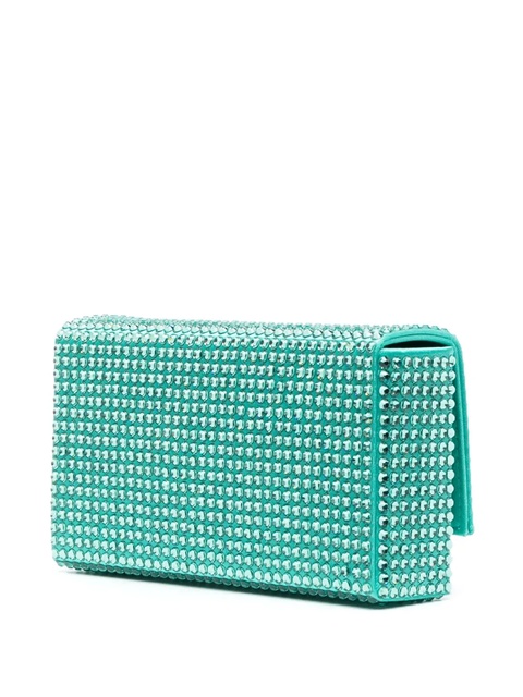Amina Muaddi Paloma crystal-embellished clutch bag - Green - zdjęcie produktu nr 2