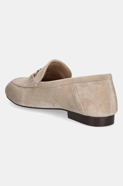 Guess mokasyny zamszowe MARTYNAS damskie kolor beżowy na płaskim obcasie FLPMAR SUE14 - zdjęcie produktu nr 2
