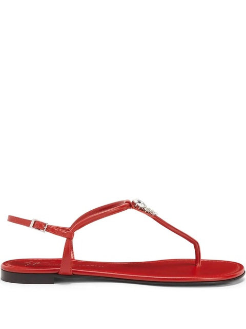 Giuseppe Zanotti Anyelle leather sandals - Red - zdjęcie produktu nr 1