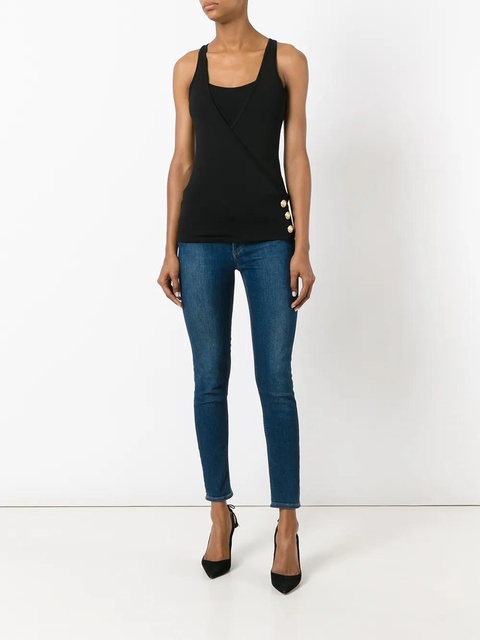 Balmain crisscross sleeveless top - Black - zdjęcie produktu nr 2