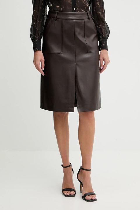 Morgan spódnica JILF kolor brązowy midi ołówkowa JILF - zdjęcie produktu nr 2