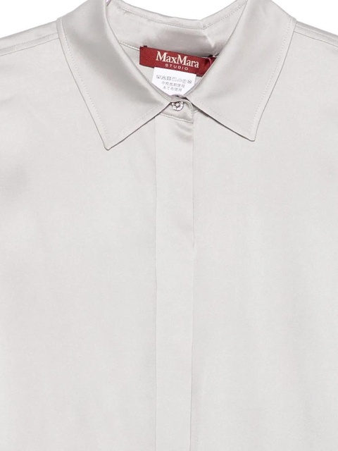 Max Mara stretch-silk shirt - Grey - zdjęcie produktu nr 1