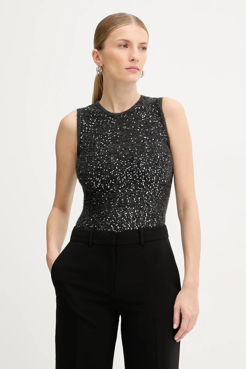 Marella kamizelka z dodatkiem wełny damski kolor szary 2523366382200 - zdjęcie produktu nr 2