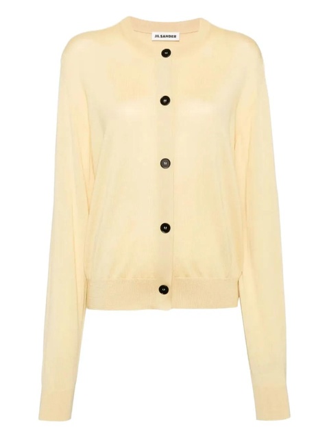 Jil Sander crew-neck button-up cardigan - Yellow - zdjęcie produktu nr 1