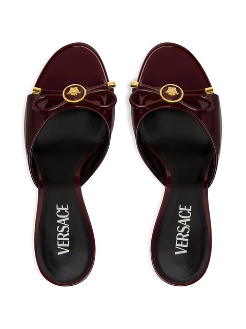 Versace 85mm bow-embellished leather sandals - Red - zdjęcie produktu nr 2