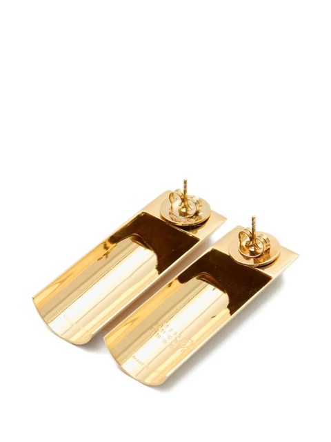 MM6 Maison Margiela logo-engraved earrings - Gold - zdjęcie produktu nr 1