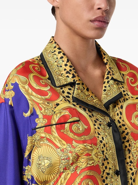 Versace baroque-print shirt - Purple - zdjęcie produktu nr 2
