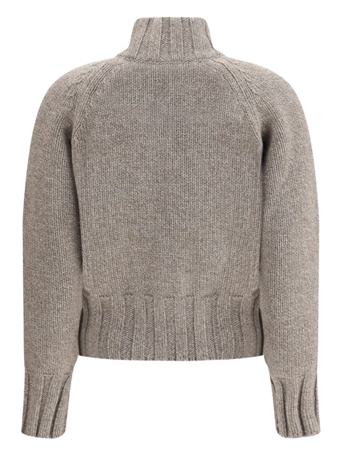 Magda Butrym turtleneck zip-front cardigan - Grey - zdjęcie produktu nr 2