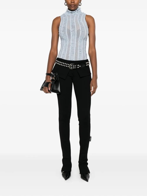 Off-White flared-leg ruffled trousers - Black - zdjęcie produktu nr 2