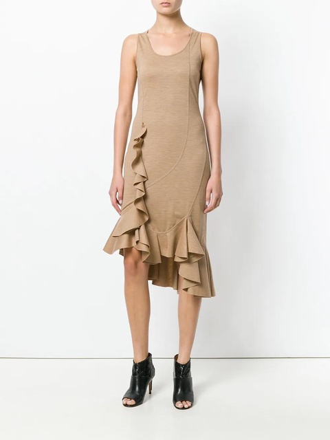 Givenchy knitted frill-hem midi dress - Brown - zdjęcie produktu nr 2