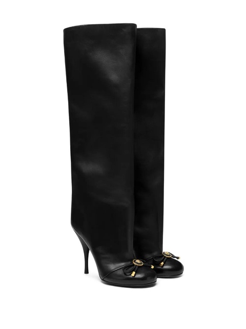 Versace 105mm Opera Bow knee-high boots - Black - zdjęcie produktu nr 2