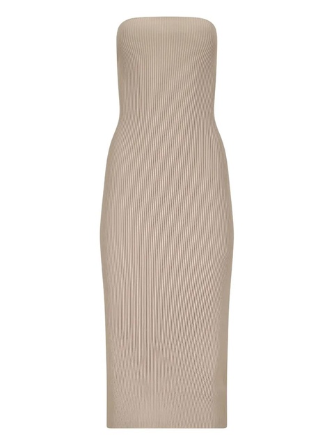 Max Mara ribbed strapless midi dress - Neutrals - zdjęcie produktu nr 1