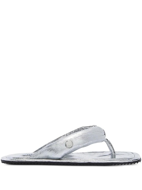 The Attico Indie padded thong slippers - Silver - zdjęcie produktu nr 1