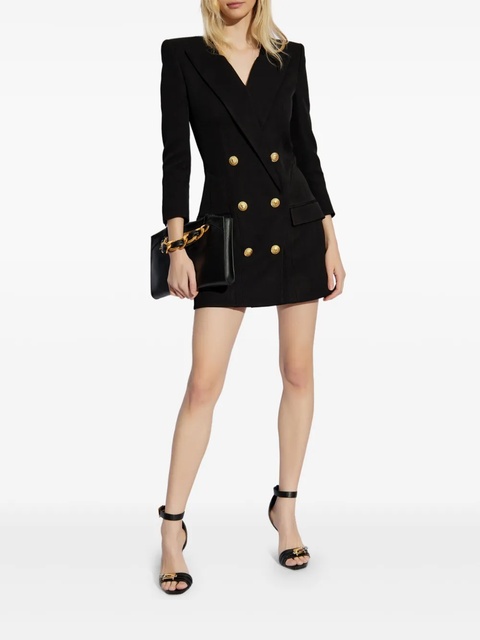 Balmain logo-engraved mini dress - Black - zdjęcie produktu nr 2