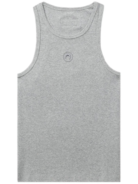 Marine Serre Crescent Moon-embroidered tank top - Grey - zdjęcie produktu nr 1