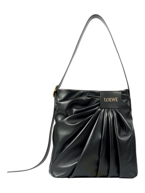LOEWE draped leather tote bag - Black - zdjęcie produktu nr 2