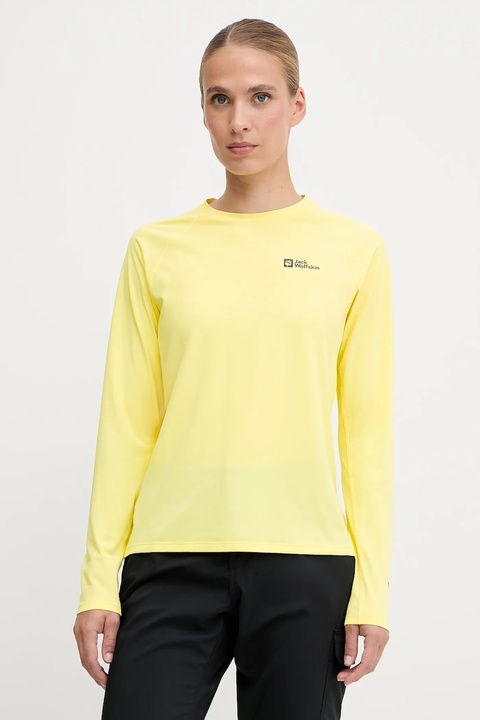Jack Wolfskin longsleeve sportowy Prelight Swift kolor żółty A63799 - zdjęcie produktu nr 1