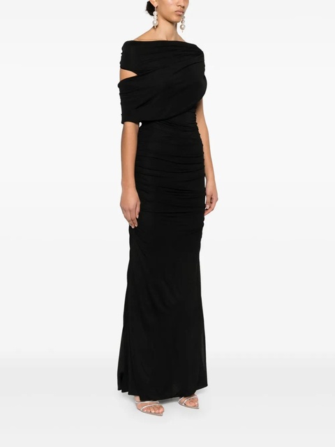 Blumarine ruched maxi dress - Black - zdjęcie produktu nr 2