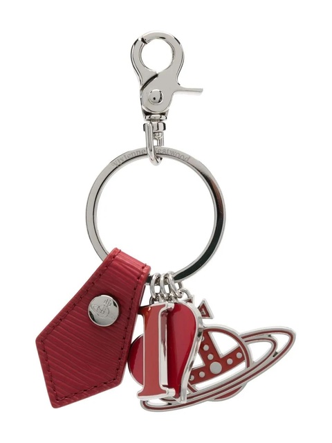 Vivienne Westwood enamelled orb-detail keyring - Red - zdjęcie produktu nr 1