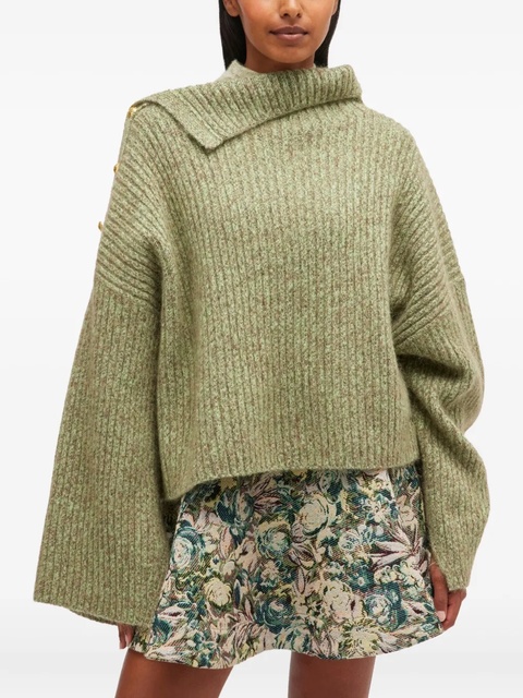 GANNI brushed sweater - Green - zdjęcie produktu nr 2