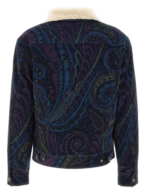 ETRO Giubbino paisley-print corduroy jacket - Blue - zdjęcie produktu nr 2