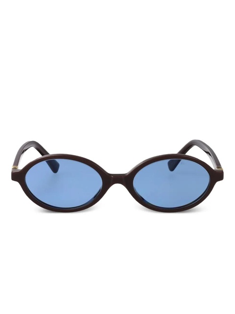 Miu Miu Eyewear ovoid-frame sunglasses - Black - zdjęcie produktu nr 1