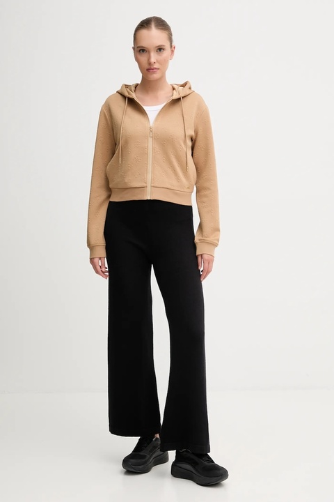 Guess bluza PEONY damska kolor beżowy z kapturem gładka V5YQ06 KBSL2 - zdjęcie produktu nr 2