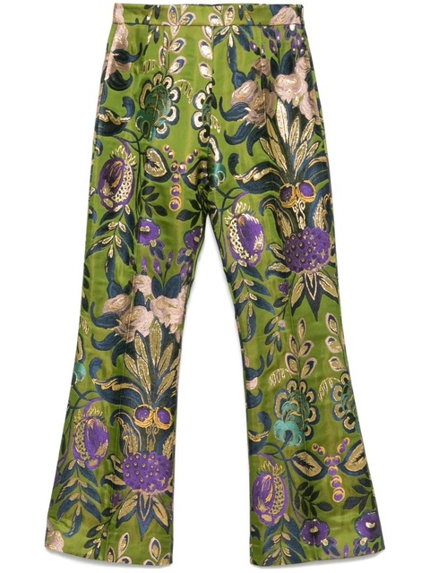 Valentino Garavani jacquard trousers - Green - zdjęcie produktu nr 1