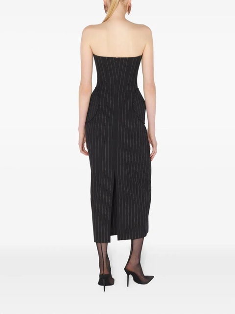 Jean Paul Gaultier pinstripe midi dress - Black - zdjęcie produktu nr 2