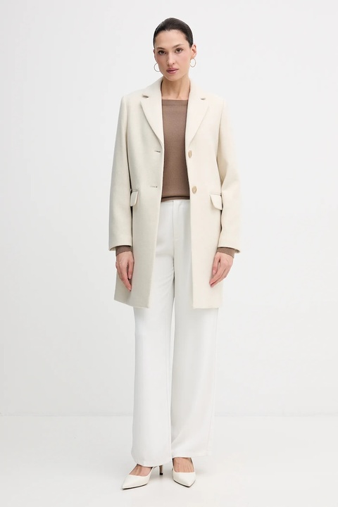 Sisley sweter wełniany damski kolor brązowy lekki 11BAM1A48 - zdjęcie produktu nr 2