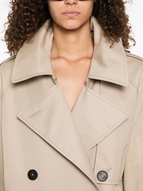 The Attico double-breasted trench coat - Neutrals - zdjęcie produktu nr 2