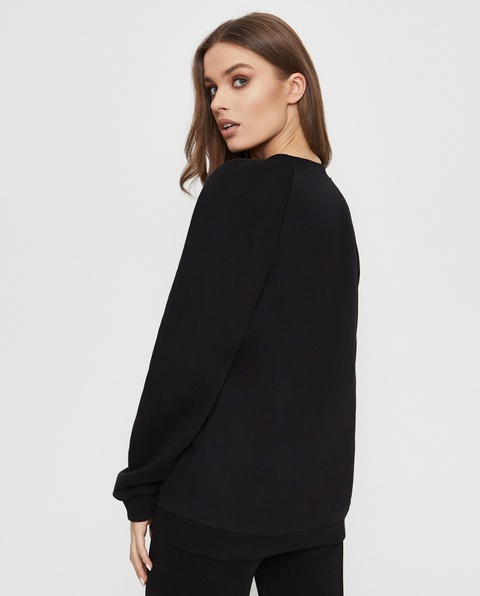 BALMAIN - Czarna bluza oversize - zdjęcie produktu nr 1