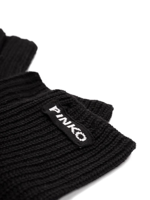 PINKO ribbed-knit gloves - Black - zdjęcie produktu nr 2