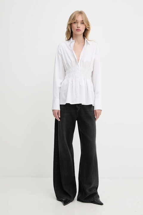 Rag & Bone koszula bawełniana damska kolor biały relaxed z kołnierzykiem klasycznym WAW25PA0317631 - zdjęcie produktu nr 2