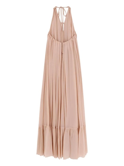 PINKO lace pleated maxi dress - Neutrals - zdjęcie produktu nr 1
