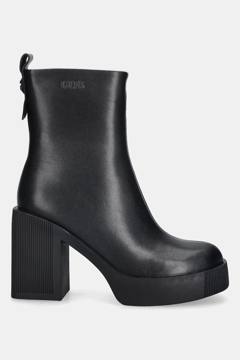 GOE botki skórzane damskie kolor czarny na słupku SS2N4151 BLACK - zdjęcie produktu nr 2
