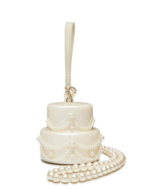 Simone Rocha pearl-embellished cake mini bag - Neutrals - zdjęcie produktu nr 1