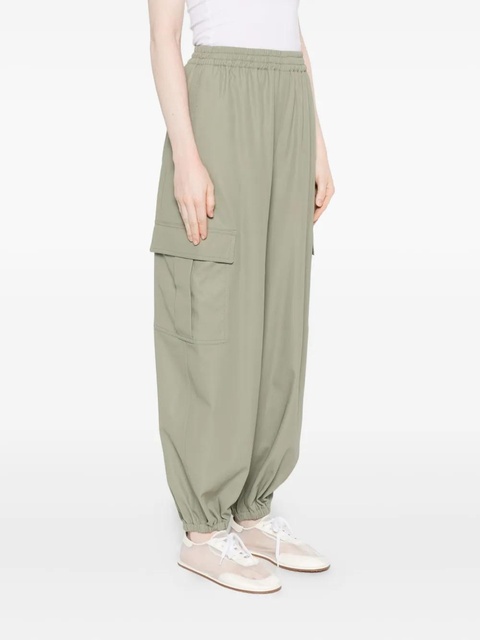 Max Mara elasticated-hem loose trousers - Green - zdjęcie produktu nr 2