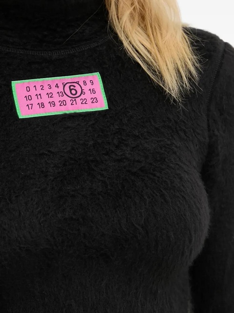 MM6 Maison Margiela Numbers-motif mini dress - Black - zdjęcie produktu nr 1
