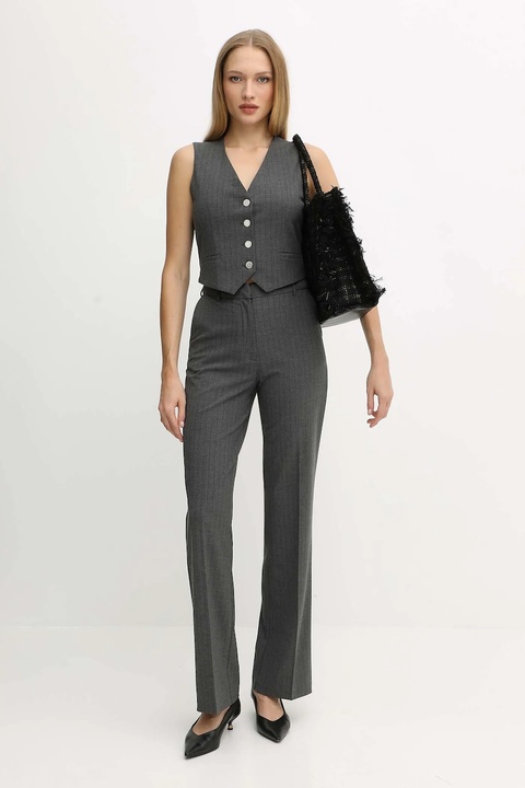 Morgan kamizelka kolor szary jednorzędowa CBOKY.F - zdjęcie produktu nr 2