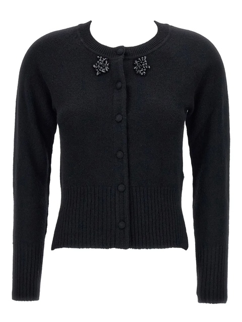 Simone Rocha beaded-embellished cashmere cardigan - Black - zdjęcie produktu nr 1
